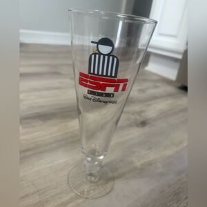 ESPN Club Walt Disney World Football Tall Beer Glass Referee Collectible